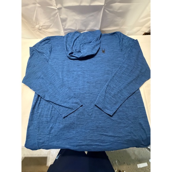 Spyder Other - Spyder Active Mens XXL ProWeb Blue Heathered Lightweight Performance Hoodie Top